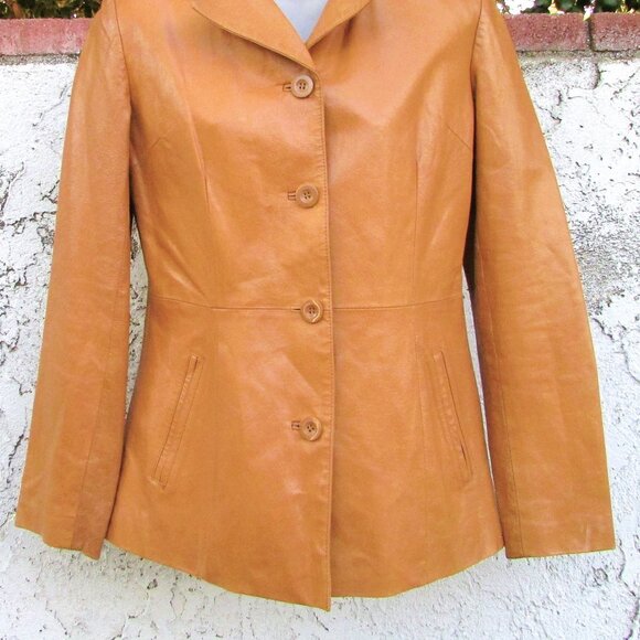 Cien tan leather blazer L - Picture 4 of 7
